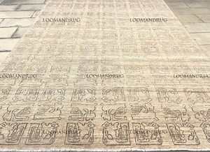 Hand Knotted Wool Area Rug 8x10 Neutral Pattern Handmade Modern Living Room Carpet. - Etsy