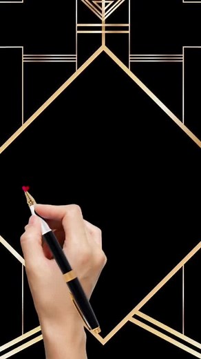 Elegant Geometric Drawing with a Black Pen