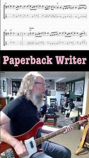 Paperback Writer - Beatles Bass Cover - Paul McCartney's Bass Line