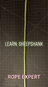 Learn how to tie a SheepShank. This knot only remains secure under tension. It is primarily used to shorten line or to bypass a worn or bad part of the line. #fyp #knottying #knottok #knot #teaching #knotok #knots #sailor #marine #line #rope #knot #knots #shorts | Rope Expert