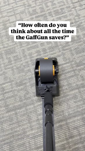 The GaffGun saves over 90% of the time to lay floor tape, of course we are always thinking about it 😏 #gaffgun #cablemanagement #liveevents #avtech #audiovisual #gaffer #gafferstape #satisfying | GaffGun