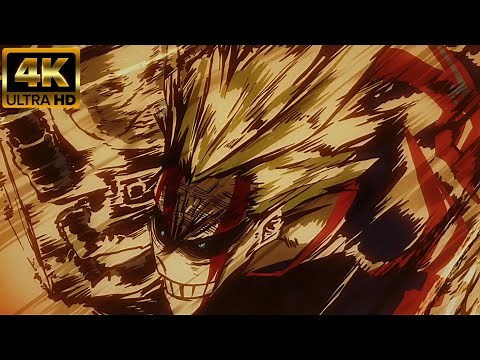 All Might vs All For One 4K - My Hero Academia Season 3 Episode 10