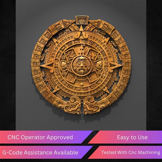 Aztec Sun Stone and Maya Calendar STL File for CNC Router and 3D Printing Art - Etsy Canada