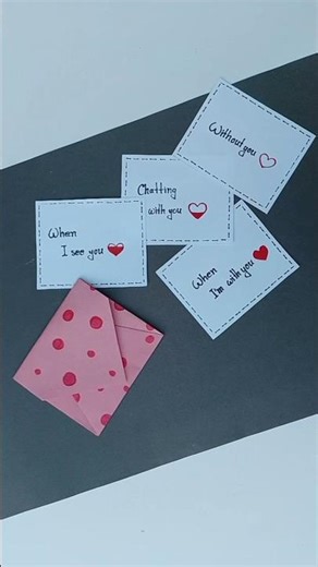 Handmade Love Notes with Mini Envelope 💌 | Cute DIY Gift Idea