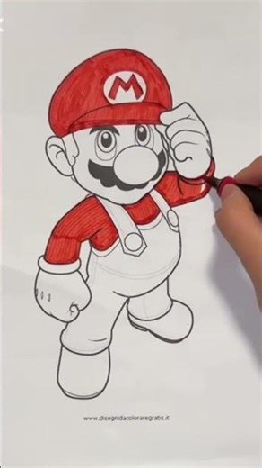 Coloring page Mario 🎨 Subscribe to the channel 😊#shorts