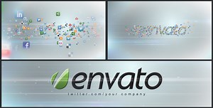 Social Media Icons Logo Formation