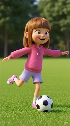 a clever dog catch the football of an innocent girl #cartoon