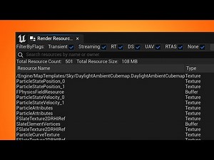 Unreal Engine 5.2 Preview: Render Resource Viewer