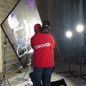 8.7K views · 128 reactions | We had a blast this morning with KWCH and Dan Dunn! Dunn will create seven stunning portraits like this one with a live soundtrack from the Wichita Symphony, this Saturday at 8pm, Century II Concert Hall, tickets at Wichitasymphony.org! | Wichita Symphony Orchestra | Facebook