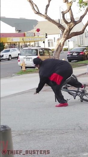 Bait Bike Attached to Rope Prank