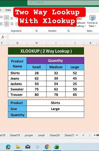 How to Use Xlookup to Do Two Way Lookup.