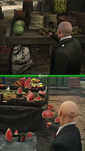 FOOD ITEM PHYSICS COMPARISON (RDR2 VS HITMAN 2)