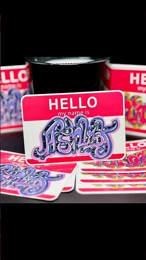 🔖 🖍️ How I Make Custom Graffiti Name Stickers | 2000s Y2K Aesthetic #etsy #graffiti #sticker #diy