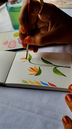 Day 12: Bird of Paradise Watercolor Painting process #watercolortutorial #watercolorforbeginners