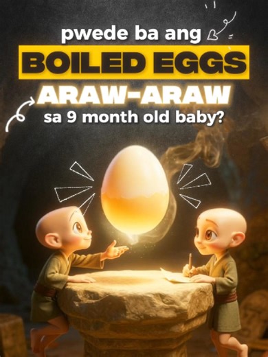 Pwede ng BOILED EGGS araw araw ang 9 month old baby? #egg #nutrition #baby #pediatrician #babyfood