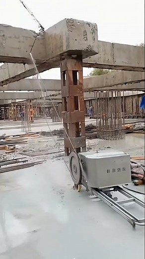 cutting concrete wall by wire rope