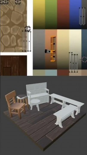 texturing my lowpoly medieval building and tavern modular pack , part 2