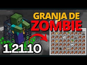 Cómo hacer una GRANJA DE ZOMBIES AUTOMÁTICA en Minecraft 1.21.10 💀 | Super fácil y eficiente!