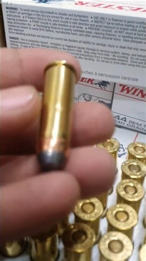 WINCHESTER -44 REM MAGJACKETED SOFT POINT240 GRAIN #Winchester #usa #shorts