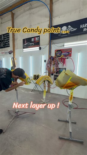 Untaping lowrider paint graphics candy painting airbrushing Harley motorcycle parts tins stencil use