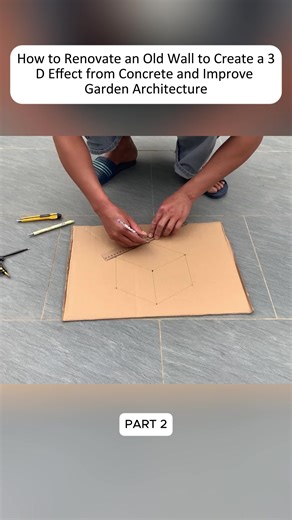 How to Renovate an Old Wall to Create a 3D Effect from Concrete and Improve Garden Architecture #diy #build #wall