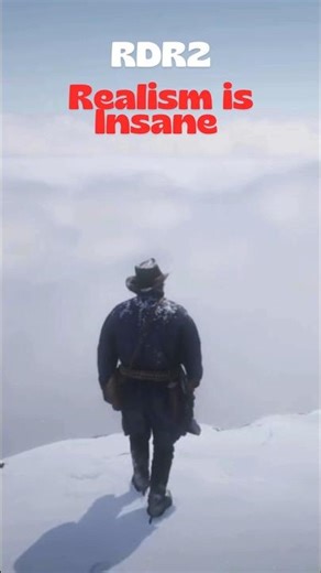 Climbing, Sliding & Walking Through Deep Snow 🤠❄️ | RDR2 #short #rdr2 #gamingisamazing