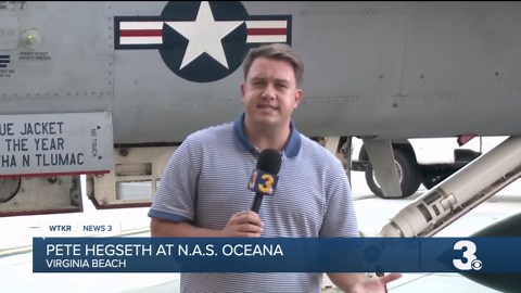 Hegseth leads oath ceremony for new recruits, announces new barracks investment at NAS Oceana