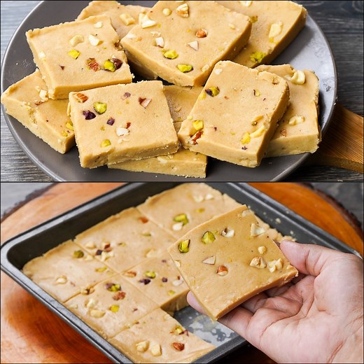 21K views · 193 reactions | No Milk, No Milk Powder Flour Sweet Barfi | Delicious & Unique Sweets Recipe | Flour Sweets Barfi | N'Oven - Cake & Cookies | Facebook