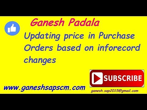 Updating price in Purchase Orders based on inforecord changes | Pricing Conditions | Free SAP