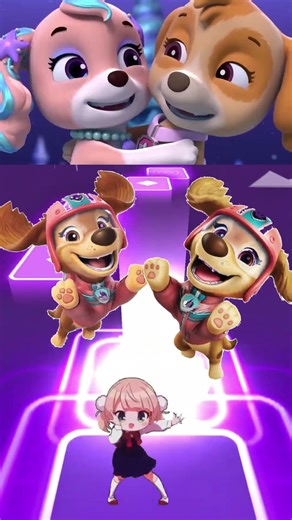 Liberty Dance Vibes 💛 | Anime Girl Dancing | Paw Patrol Tiles Hop Remix 🎵