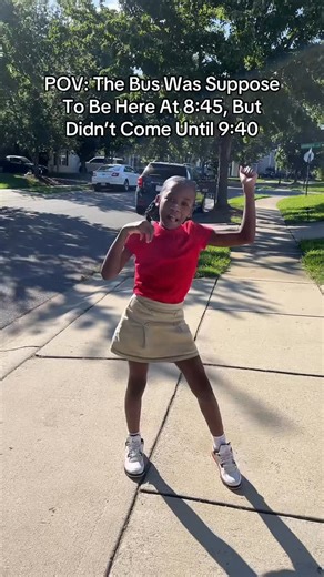 Whitt Family ❤️ on Instagram: "Dancing At The Bus Stop, Because It’s Over A Hour Late 😩 #BTS #SchoolMornings #Trending #Dance #MomLife"