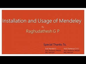 How to install and use Mendeley Desktop MS Word Plugin.
