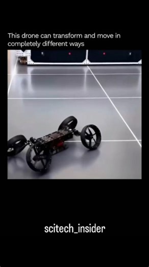 SciTech-insider on Instagram: "At first, it rolls. Then it adapts. 🤖⚙️ This isn’t a normal drone — it’s a multi-modal robotic system built to survive where traditional machines fail. Instead of wasting energy flying nonstop, it thinks like nature: • Wheels for efficient ground movement • Shape-shifting for tight spaces • Intelligent control for balance, torque, and stability Every transformation is calculated in real time — adjusting weight distribution, traction, and force instantly. This isn’