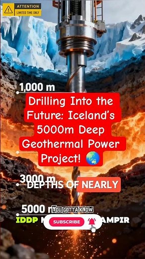 Drilling Into the Future: Iceland’s 5000m Deep Geothermal Power Project! #technology #sains #short