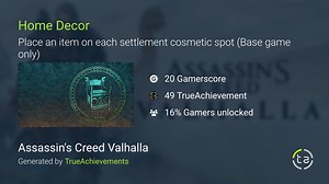 Home Decor achievement in AC Valhalla