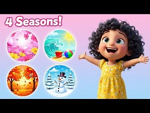 Learn the 4 Seasons for Kids! 🌸☀️🍁❄️ | Fun Cartoon Animation for Children