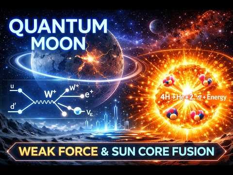 Quantum Moon 2: inside the weak force & sun core fusion #quantumphysics #futuristic #sciencevisual
