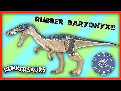 Making a rubber BARYONYX - RUBBERSAURS - Sculpting a dinosaur toy figure tutorial