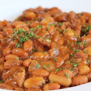 54K views · 72 reactions | Slow cooked, tender, sweet and savory sums up these Root Beer Baked beans. I use two different beans, root beer and lots of pantry staples with bacon for an out of this world, perfect side dish. Get the Recipe! >> https://keviniscooking.com/root-beer-baked-beans/ | Kevin Is Cooking | Facebook