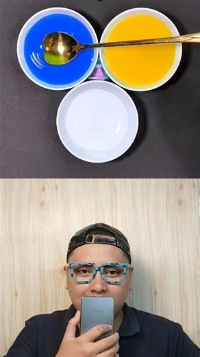 mixing color yellow and blue⁉️🤫🙄