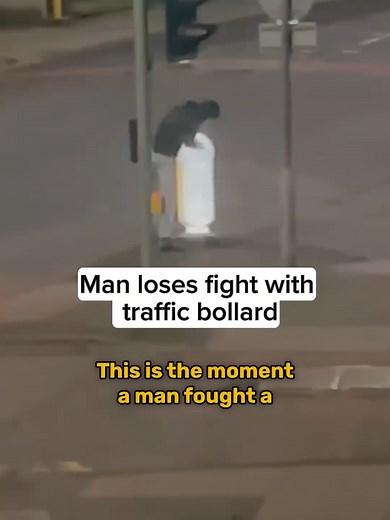 Man Fights Traffic Bollard and Loses in Didsbury
