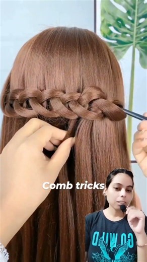 Comb trick hairstyle 😍#shortvideo #hair #different #shortsfeed