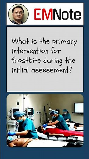 Primary intervention for frostbite
