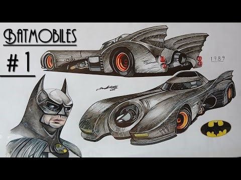 Batmobile Drawings : # 1 | 1989 | Michael Keaton`s | Time Lapse