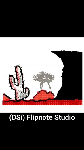 (Nintendo DSi) "Flipnote Studio" - MAN GETS KICKED OFF CLIFF