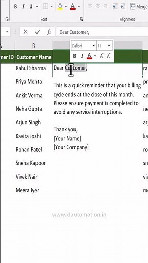 Dynamic Mail Merge with Names in Excel #excel #excelforbeginners #exceltutorial