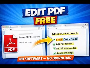 How to edit pdf files easy FOR FREE without the need of any softwares in 2026 👌