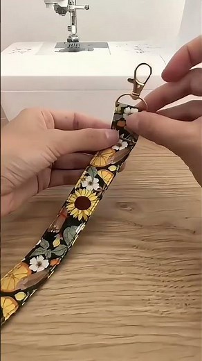 I don’t throw away fabric scraps, I make key fobs from them 😊