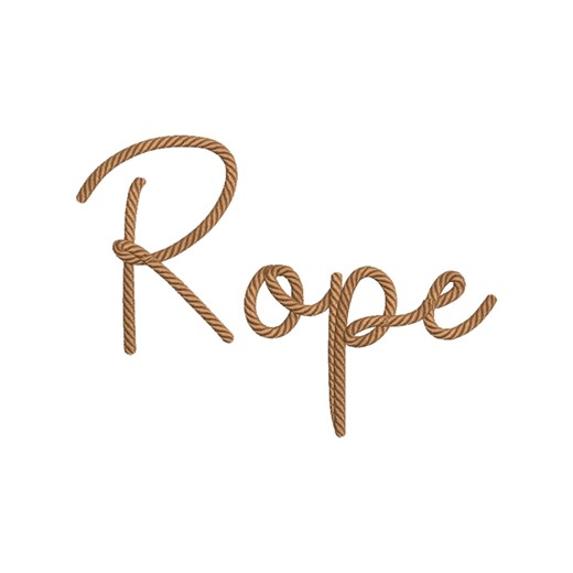 Handwriting Rope Embroidery Font, 8 Sizes, Rope Machine Embroidery Alphabet, Cursive Rope Embroidery Letters, Bx Font, BX File Included