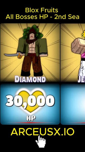 Blox Fruits All Bosses HP (2nd Sea) Guide